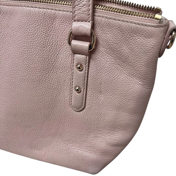 Kate Spade Women's Pink Larchmont Avenue Evangelie Leather Small Penny Satchel - Picture 10 of 16